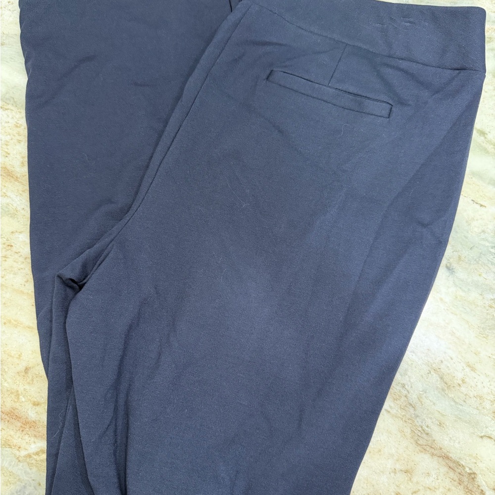 Men's Navy Dress Pants - Classic Flat-Front Trousers
